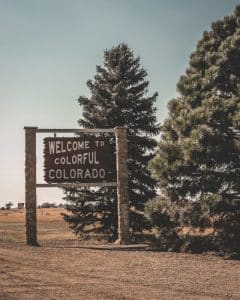 Photo of the Welcome to Colorful Colorado sign